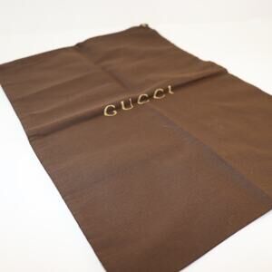 Gucci Brown Logo Dust Bag 19x15 Drawstring